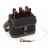 Beer Caddy Cooler Tote with Opener, Black with Brown Accents Perspective: top