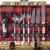 Somerset Picnic Basket, Red & Black Buffalo Plaid Pattern Perspective: top
