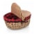 Country Picnic Basket, Red & Black Buffalo Plaid Pattern Perspective: top