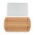 Billboard Glass Top Serving Tray, Rubberwood Perspective: top