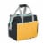 On The Go Lunch Cooler, Mustard Yellow with Gray & Blue Accents Perspective: top