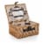 Classic Picnic Basket, Beige Canvas Perspective: top