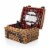 Champion Picnic Basket, Red & Black Buffalo Plaid Pattern Perspective: top