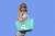 Disney Mickey & Pluto - Topanga Cooler Tote Bag, Teal Perspective: top
