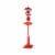 Northlight 70.75 Musical Red Holiday Street Lamp with Christmas Tree Snowfall Lantern Perspective: top