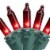 Northlight 100-Count Red Mini Christmas Lights Set, 20.25ft Green Wire Perspective: top