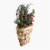 Northlight 13.5 Brown and Green Frosted Pine Cones Artificial Christmas Basket Perspective: top