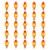 Northlight Pack of 25 Incandescent C9 Orange Christmas Replacement Bulbs Perspective: top
