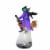 Northlight 11' Pre-Lit Purple and Black LED Inflatable Flying Witch Halloween Outdoor Decor Perspective: top