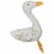 Northlight 32727858 16 in. White, Soft Green & Yellow Floral Goose Spring Decoration Perspective: top
