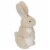 Northlight 11.5” Beige Plush Standing Easter Bunny Rabbit Girl Spring Tabletop Figurine Perspective: top