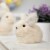 Northlight 4.75  White and Black Plush Sitting Easter Bunny Rabbit Spring Figure Perspective: top