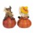 Northlight Set of 2 Scarecrow on a Pumpkin Thanksgiving Table Figures Perspective: top
