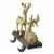 Northlight Set of 2 Gold Reindeer Glittered Christmas Stocking Holders 8.5 Perspective: top