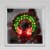 Northlight 15  Lighted Holographic Christmas Wreath Window Silhouette Decoration Perspective: top