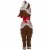 Northlight 13.75 Gingerbread Kisses Baby Reindeer with Red Nose Christmas Figure Perspective: top