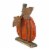 Northlight 8  Orange Carved Wood Fall Harvest Pumpkin Decoration Perspective: top