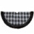 Northlight 48  Brown and White Plaid Christmas Tree Skirt with Faux Fur Perspective: top