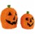 Northlight Set of 2 Spooky Town Lighted Sisal Jack O' Lanterns Outdoor Halloween Decorations Perspective: top