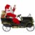 Northlight 33 Santa Delivering Presents in a Black and Gold Vintage Car Christmas Decoration Perspective: top