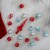 Northlight 19ct Red and Blue Frosted Glass Christmas Ornaments and Tree Topper Set 5.25 Perspective: top