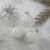 Northlight 3ct Clear and White Matte Frosted Glitter Stripes Glass Christmas Onion Drop Perspective: top