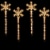 Northlight 4ct Snowflakes Christmas Pathway Marker with Lawn Stakes - Clear Lights Perspective: top