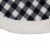 Northlight 48 Black and White Buffalo Plaid Christmas Tree Skirt with High Pile Fleece Trim Perspective: top