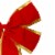 Northlight 24 x 38 Red and Gold 4-Loop Velveteen Christmas Bow Decoration Perspective: top