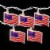 Northlight 10-Count Patriotic American Flag 4th of July Lights, 7.5ft White Wire Perspective: top