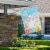 Northlight 34219452 Happy Easter Bunny with Carrots Outdoor House Flag - 28 x 40 in. Perspective: top