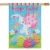 Northlight 34219491 Happy Easter Bunny with Eggs Outdoor House Flag - 28 x 40 in. Perspective: top