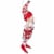 Select Artificials 13  Red and White Peppermint Striped Elf with Jingle Bells Perspective: top