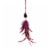 Northlight 9  Plum Red Feather and Gemstone Pendant Christmas Ornament Perspective: top