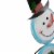 Northlight 36  White and Blue Metal Snowman with Wreath Christmas Floor Decoration Perspective: top