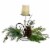 Northlight 10 Green Artificial Sprigs and Pine Cone Christmas Candle Holder Perspective: top