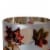 Northlight 6 Matte White and Gold Autumn Leaves Flameless Glass Candle Holder Perspective: top