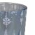 Northlight 5 Shiny Blue and Silver Winter Forest and Snowflake Flameless Candle Holder Perspective: top