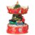 Northlight 6 Red and Gold Musical Santa on Train Christmas Carousel Music Box Perspective: top