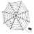 Northlight 16 Lighted Black B/O Spider Web Halloween Decoration with Purple LED Lights Perspective: top