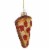 Northlight 4 Pepperoni Pizza Slice Glass Christmas Ornament Perspective: top
