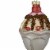 Northlight 4.5  Chocolate Ice Cream Sundae Glass Christmas Ornament Perspective: top