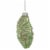 Northlight 3.75 Green Glittered Poinsettia Flower Glass Christmas Ornament Perspective: top
