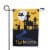 Northlight Spooky House Halloween Outdoor Garden Flag with Bats and a Witch 12.5 x 18 Perspective: top