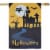 Northlight Spooky House Halloween Outdoor House Flag with Bats and Witch 28 x 40 Perspective: top
