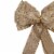 Northlight 48  x 10  Burlap and Gold Scroll 16 Loop Christmas Bow Decoration Perspective: top