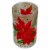 Northlight 10 Hand-Painted Red Poinsettias and Gold Flameless Glass Christmas Candle Holder Perspective: top