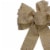 Northlight 14  x 9  Burlap and Gold Glittered Polka Dots 6 Loop Christmas Bow Decoration Perspective: top
