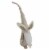 Northlight 20 Beige Floral Standing Easter and Spring Gnome Figure with Bunny Ears Perspective: top