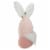 Northlight 14  Pink and White Easter and Spring Gnome Head with Bunny Ears Perspective: top